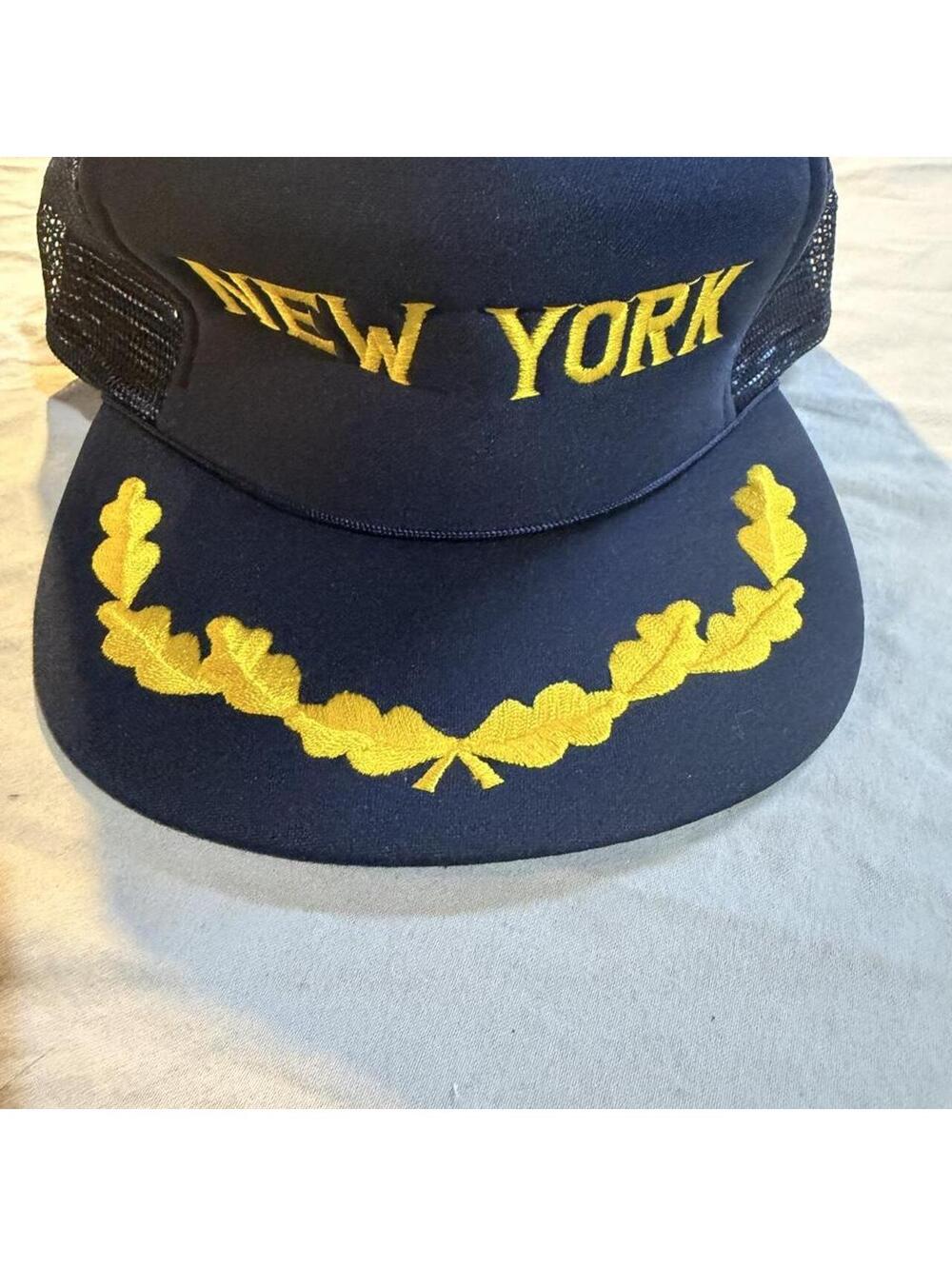 Vintage Speedway New York Navy Blue Mesh Snapback Hat